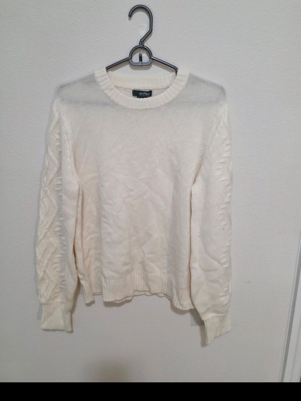 Grifter Cream Cable-Detail Crewneck Sweater - Women